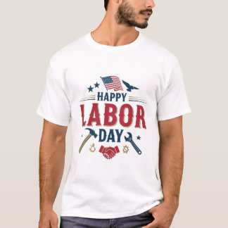 Patriotischer Froher Tag der Arbeit Amerikanischer T-Shirt
