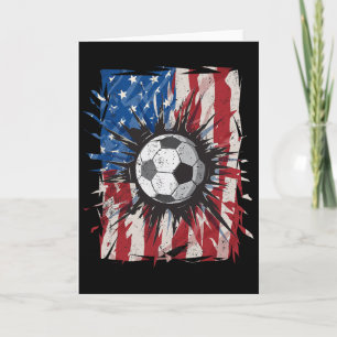 Patriotischer Fußball 4. Juli Männer USA Amerikani Karte