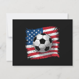 Patriotischer Fußball 4. Juli Männer USA amerikani Save The Date