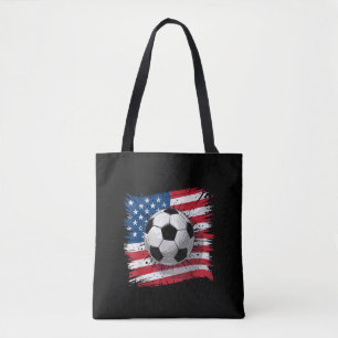 Patriotischer Fußball 4. Juli Männer USA Amerikani Tasche