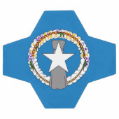 Patriotischer Fußball-Ball mit der Flagge der nörd Fußball (Flach)