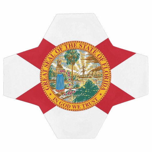 Patriotischer Fußball-Ball mit Flagge Floridas USA Fußball (Flach)