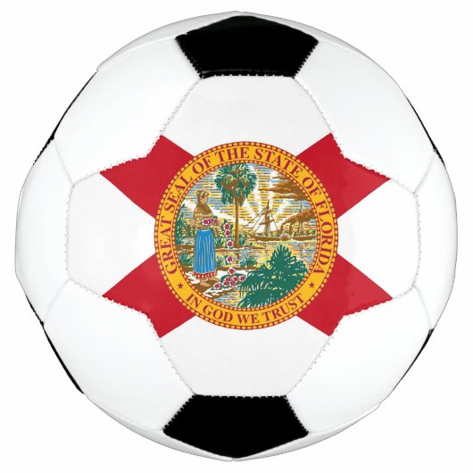 Patriotischer Fußball-Ball mit Flagge Floridas USA Fußball (Vorderseite)