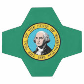 Patriotischer Fußball-Ball mit Washingtoner Staats Fußball (Flach)