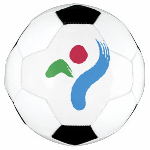 Patriotischer Fußball mit Flagge von Seoul