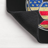 Patriotischer Fußball USA-Flagge Mousepad (Ecke)