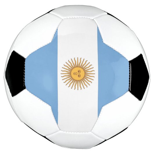 Patriotischer Fußballball mit argentinischer Flagg Fußball (Gedreht)