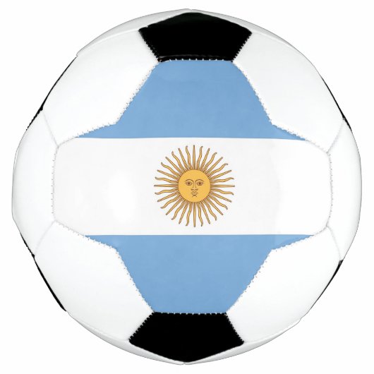 Patriotischer Fußballball mit argentinischer Flagg Fußball (Vorderseite)