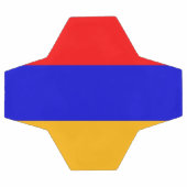 Patriotischer Fußballball mit armenischer Flagge Fußball (Flach)