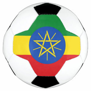 Patriotischer Fußballball mit äthiopischer Flagge Fußball