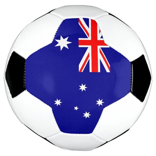 Patriotischer Fußballball mit Australischer Flagge Fußball (Gedreht)