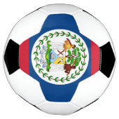 Patriotischer Fußballball mit Belize-Flagge Fußball (Gedreht)