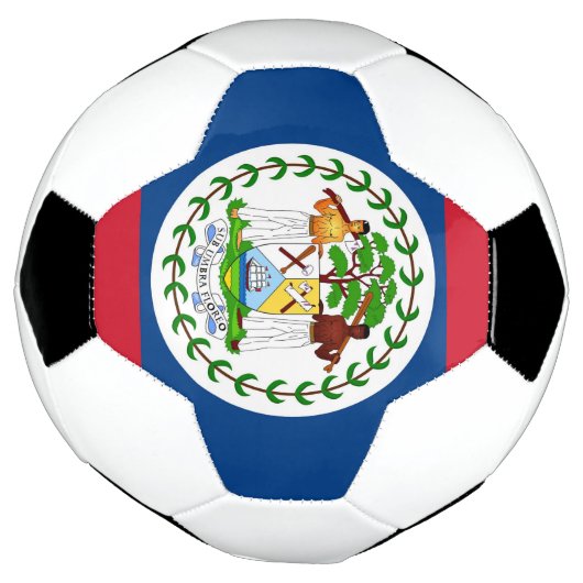 Patriotischer Fußballball mit Belize-Flagge Fußball (Gedreht)