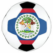 Patriotischer Fußballball mit Belize-Flagge Fußball (Vorderseite)