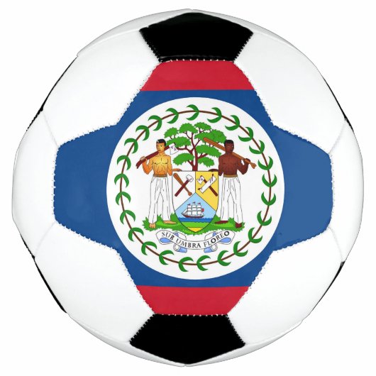 Patriotischer Fußballball mit Belize-Flagge Fußball (Vorderseite)