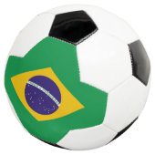 Patriotischer Fußballball mit brasilianischer Flag Fußball (Dreiviertel)