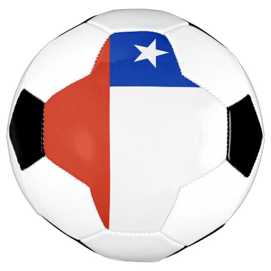 Patriotischer Fußballball mit Chile-Flagge Fußball (Gedreht)