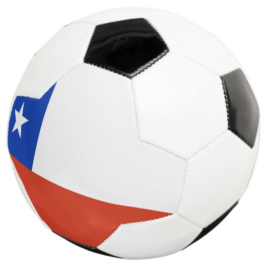 Patriotischer Fußballball mit Chile-Flagge Fußball (Dreiviertel)