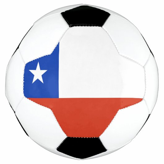 Patriotischer Fußballball mit Chile-Flagge Fußball (Vorderseite)