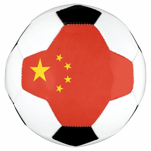Patriotischer Fußballball mit China-Flagge Fußball (Vorderseite)