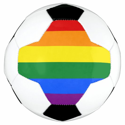 Patriotischer Fußballball mit der Fahne "Pride LGB Fußball (Vorderseite)