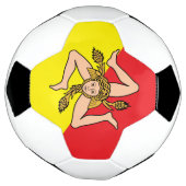 Patriotischer Fußballball mit der Flagge Siziliens Fußball (Gedreht)