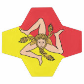 Patriotischer Fußballball mit der Flagge Siziliens Fußball (Flach)