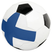 Patriotischer Fußballball mit Finnischer Flagge Fußball (Dreiviertel)