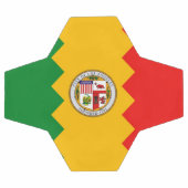 Patriotischer Fußballball mit Flag Los Angeles USA Fußball (Flach)