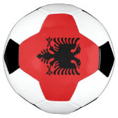 Patriotischer Fußballball mit Flagge Albaniens Fußball (Gedreht)