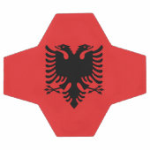 Patriotischer Fußballball mit Flagge Albaniens Fußball (Flach)