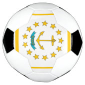 Patriotischer Fußballball mit Flagge auf der Insel Fußball (Gedreht)