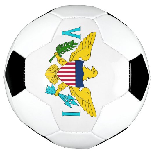 Patriotischer Fußballball mit Flagge der Jungfrau Fußball (Gedreht)