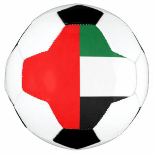 Patriotischer Fußballball mit Flagge der VAE Fußball