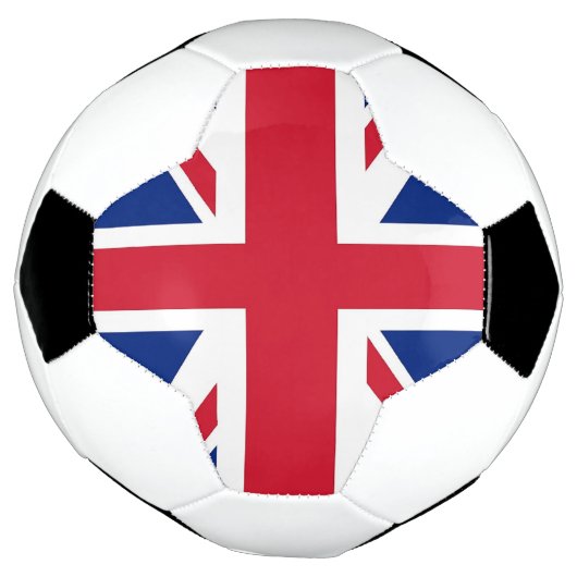 Patriotischer Fußballball mit Flagge des Vereinigt Fußball (Gedreht)