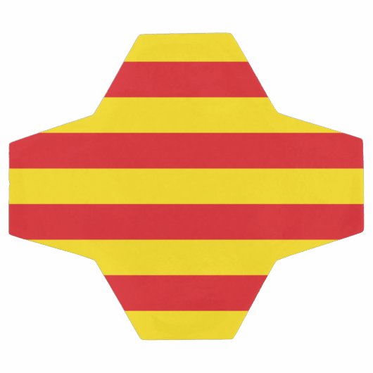 Patriotischer Fußballball mit Flagge Kataloniens Fußball (Flach)