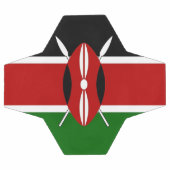 Patriotischer Fußballball mit Flagge Kenias Fußball (Flach)