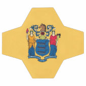 Patriotischer Fußballball mit Flagge New Jersey Fußball (Flach)