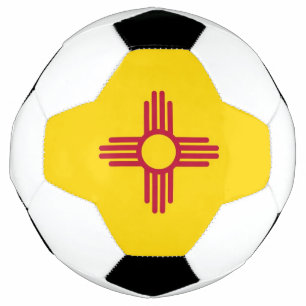 Patriotischer Fußballball mit Flagge New Mexico Fußball