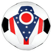 Patriotischer Fußballball mit Flagge Ohio, USA Fußball (Gedreht)