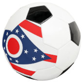 Patriotischer Fußballball mit Flagge Ohio, USA Fußball (Dreiviertel)