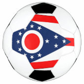 Patriotischer Fußballball mit Flagge Ohio, USA Fußball (Vorderseite)