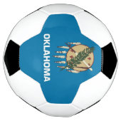 Patriotischer Fußballball mit Flagge Oklahoma, USA Fußball (Gedreht)