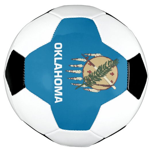 Patriotischer Fußballball mit Flagge Oklahoma, USA Fußball (Gedreht)