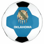 Patriotischer Fußballball mit Flagge Oklahoma, USA Fußball (Vorderseite)