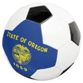 Patriotischer Fußballball mit Flagge Oregon, USA Fußball (Dreiviertel)