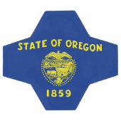 Patriotischer Fußballball mit Flagge Oregon, USA Fußball (Flach)