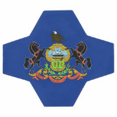 Patriotischer Fußballball mit Flagge Pennsylvanien Fußball (Flach)