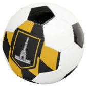Patriotischer Fußballball mit Flagge von Baltimore Fußball (Dreiviertel)