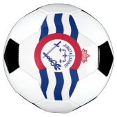 Patriotischer Fußballball mit Flagge von Cincinnat Fußball (Gedreht)